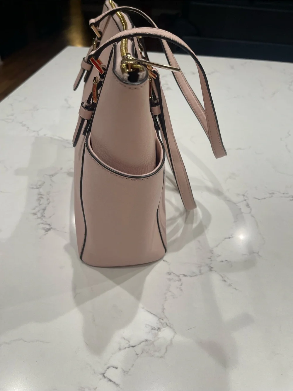 Michael Kors Blush Pink Saffiano Tote with Gold Hardware - Picture 6 of 11